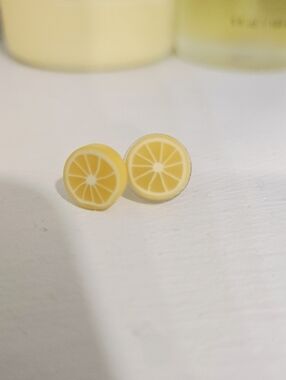 Lemon Slice Stud Earrings